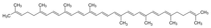 Struktur von Lycopin